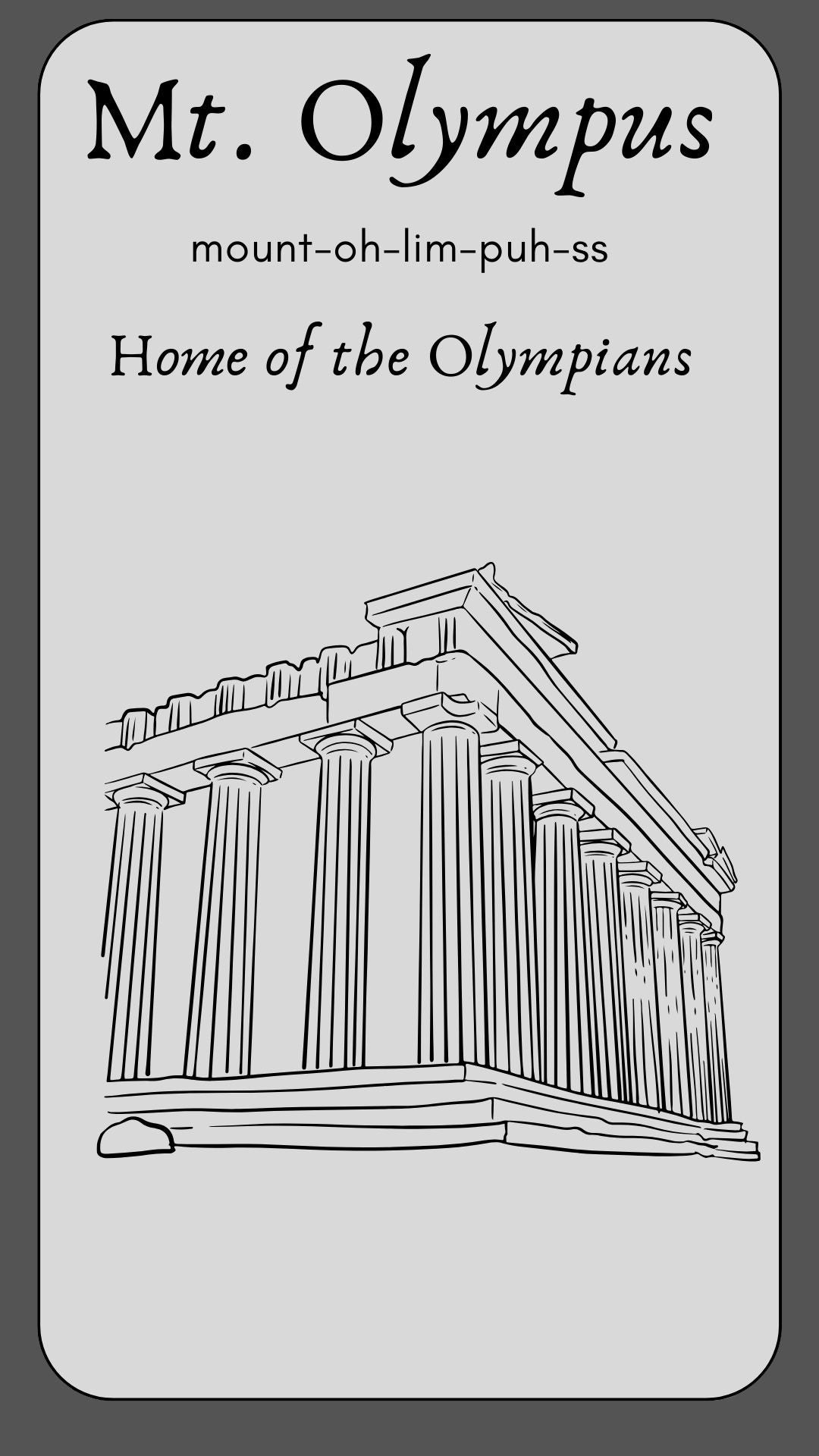 Mount Olympus- Ready to ship
